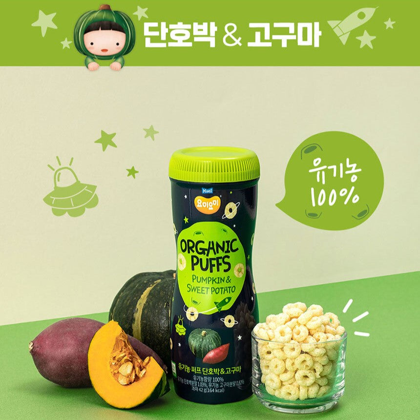 매일 요미요미 유기농퍼프 3종 Organic Puffs 3 Flavours 42g