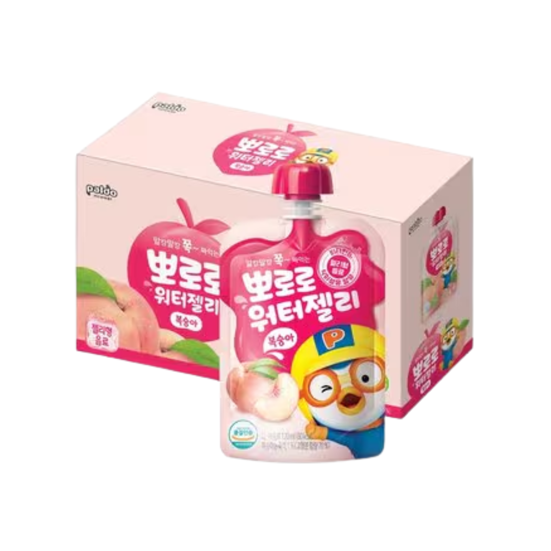 뽀로로 워터젤리 복숭아/오렌지/포도 1박스(120ml*10개) Pororo Water Jelly Peach/Orange/Grape