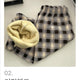 겨울 양털체크 바지 홈웨어 Winter Fleece Checkered Pajama Pants (5 Colors)