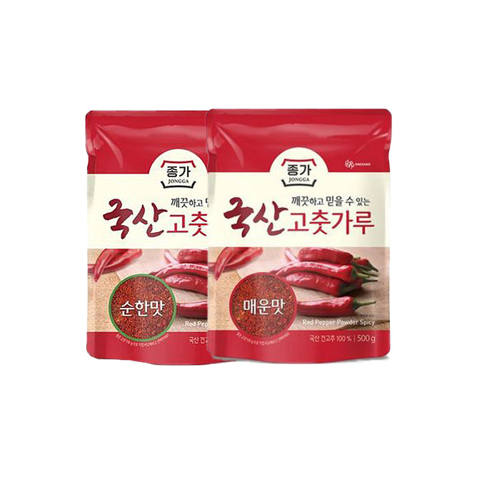 Jongga Red pepper powder Mild/Spicy 500g