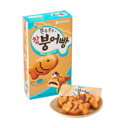 쫀득쫀득~ 오리온 참붕어빵 (8마리) Moist & Chewy Fish Shape Bread (8p)