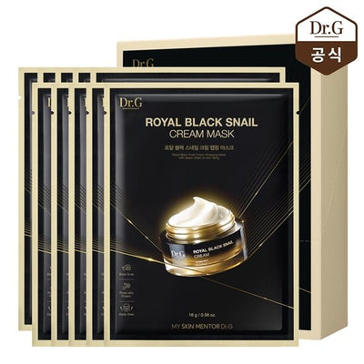 닥터지 로얄 블랙 스네일 크림 마스크 (10매) Dr.G Royal Black Snail Cream Mask 10ea