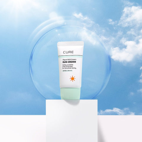 김정문알로에 큐어 아쿠아 마일드 그린 선크림 CURE Aqua Mild Green Sun Cream 40ml