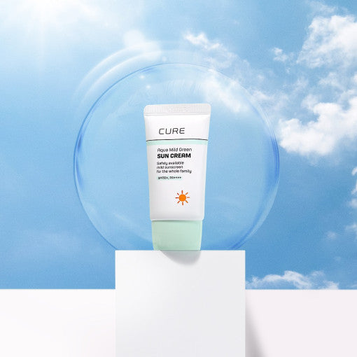 김정문알로에 큐어 아쿠아 마일드 그린 선크림 CURE Aqua Mild Green Sun Cream 40ml