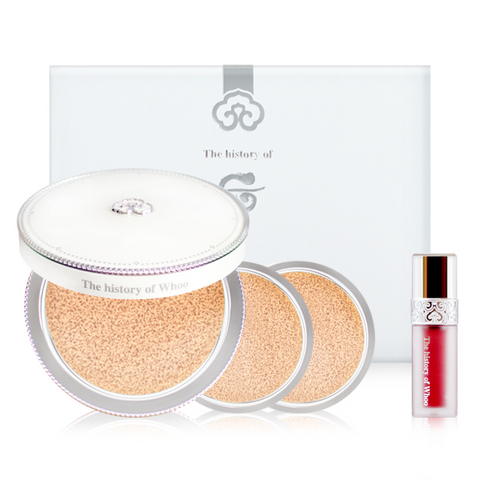 더 후 THE HISTORY OF WHOO Gonjinhyang:Seol Radiant White Moisture Cushion Foundation Special Set