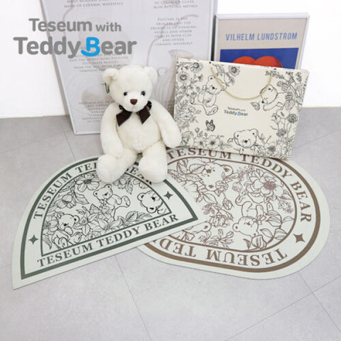 RESTOCKED🔥 테지움 테디베어 보타닉 소프트 규조토 발매트 Teseum with Teddy bear Absorbent Dry Diatomite Mat