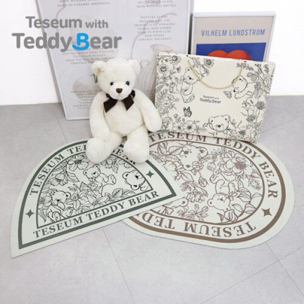 Tezium Teddy Bear Botanic Soft Diatomaceous Earth Bath Mat
