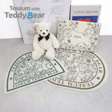 Tezium Teddy Bear Botanic Soft Diatomaceous Earth Bath Mat