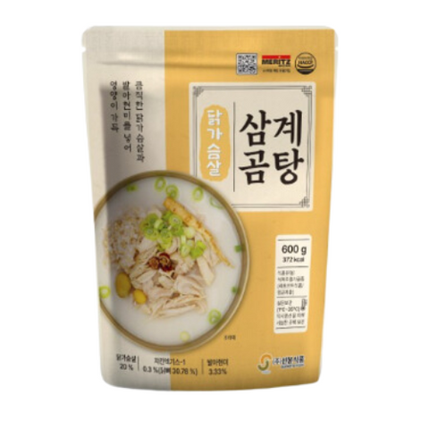 선봉식품 닭가슴살 삼계곰탕 Korean Chicken Soup 600g