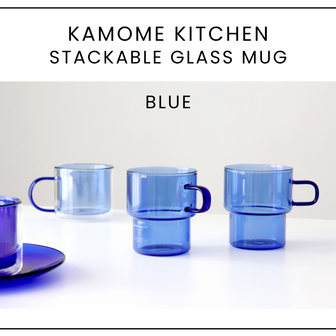 카모메 키친 스태커블 글라스 머그 KAMOME KITCHEN Stackable Glass Mug 400ml 4 colours