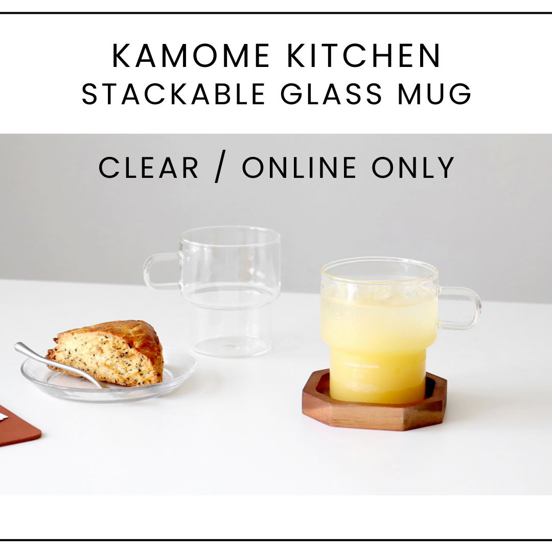 카모메 키친 스태커블 글라스 머그 KAMOME KITCHEN Stackable Glass Mug 400ml 4 colours