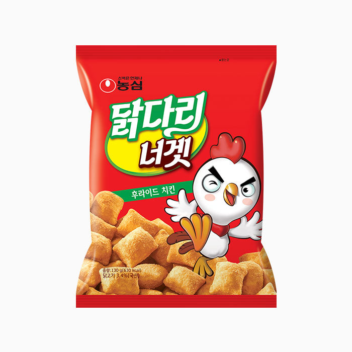 농심 닭다리 너겟 (후라이드 치킨/핫 숯불바베큐 맛) 55g/130g Chicken Leg Snack (2 Flavors)