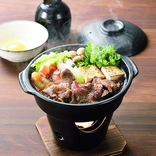 도자기 스키야키 냄비 & 가스 스토브 세트 PEARL METAL Ceramic Sukiyaki Pot with Gas Stove Set