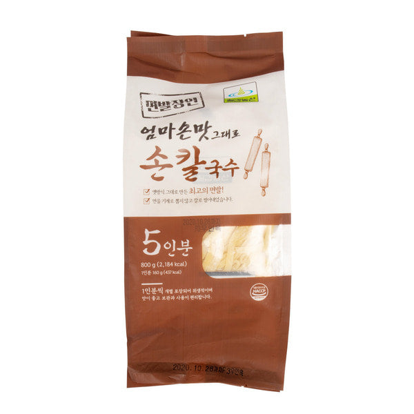 엄마 손맛 그대로 손칼국수 5인분 Fresh Kalguksu Noodle 800g(160g*5)