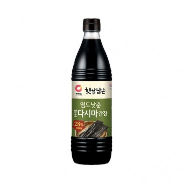청정원 햇살담은 염도낮춘 발효다시마 간장 840ml Low Sodium Fermented Kelp Soy Sauce