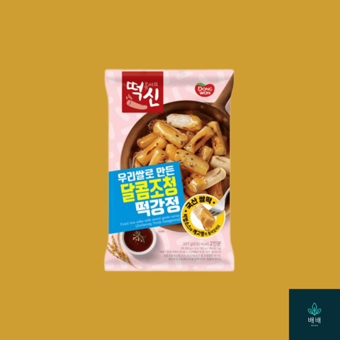 동원 떡볶이의신 떡신 오리지널 / 달콤조청 떡강정 떡볶이 Fried Rice Cake with Sweet Grain Syrup /with Spicy and Sweet sauce 301g