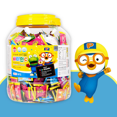 뽀로로 비타민C 500정 (복숭아맛) Pororo Chewable Vitamin C 500ea (Peach)
