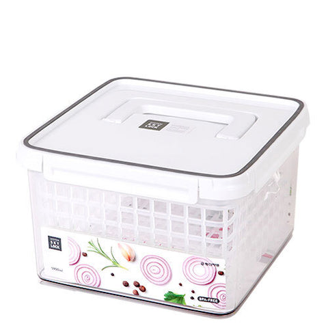CLEARANCE💖스카이락 밀폐용기 점보 인바스켓 3호 5900ml 그레이