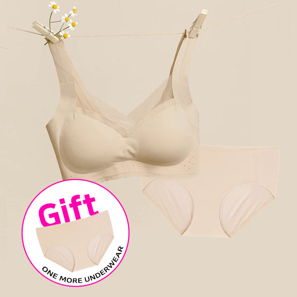 Online Promotion🎁 에이세 매일 에어스킨 브라1장 + 팬티 1장에 팬티 1장더! Aise Air Skin Bra 1 + Underwear 1 Set and Extra pair of underwear