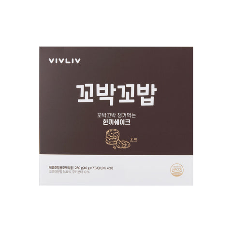 다이어트 단백질 쉐이크 꼬박꼬밥 (초코/녹차/미숫가루/스윗콘) Diet Protein Shake Kkobak Kkobap 1box(40g*7ea)
