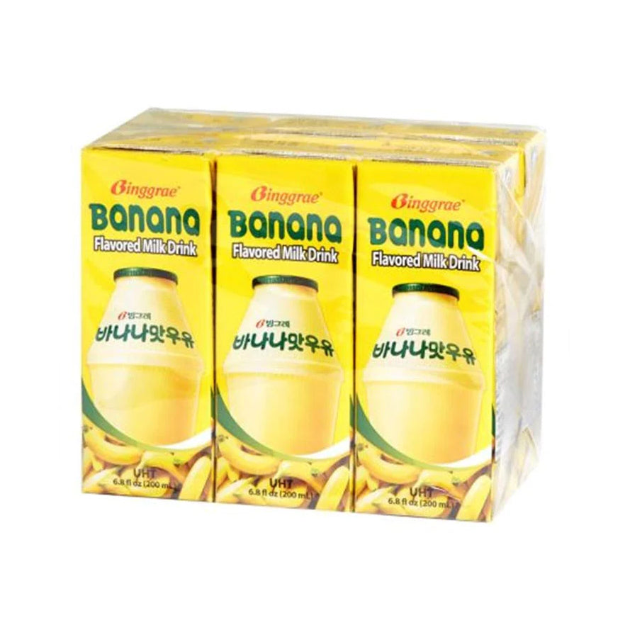 SPECIAL PRICE📌 빙그레 우유 시리즈 바나나맛 BANANA FLAVORED MILK 200ml*6