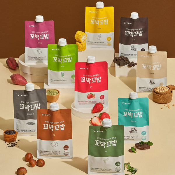 비브리브 꼬박꼬밥 식사대용 단백질 쉐이크 초코 40g 7개입 | [BIBEURIBEU] Kkobak Meal Shake Choco 40g*7p