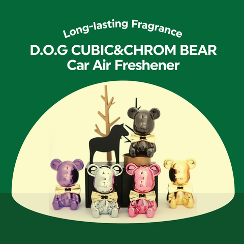 도그독 레인보우 크롬베어 차량용 방향제 D.O.G CUBIC&CHROM BEAR Car Air Freshener