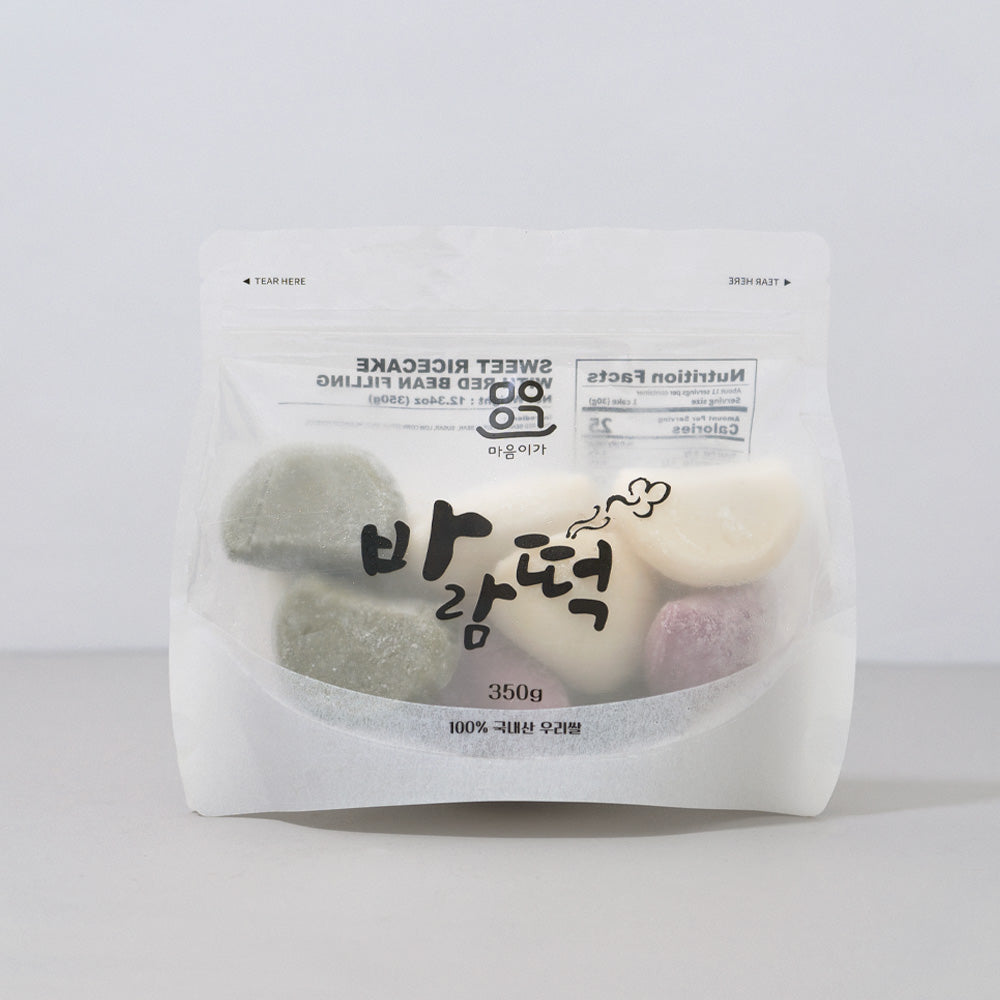 SYDNEY ONLY🍡 100% 국내산 우리쌀! 마음이가 모둠 꿀떡/바람떡 350g Honey-Filled Rice Cake/Sweet Rice Cake with Red Bean Filling