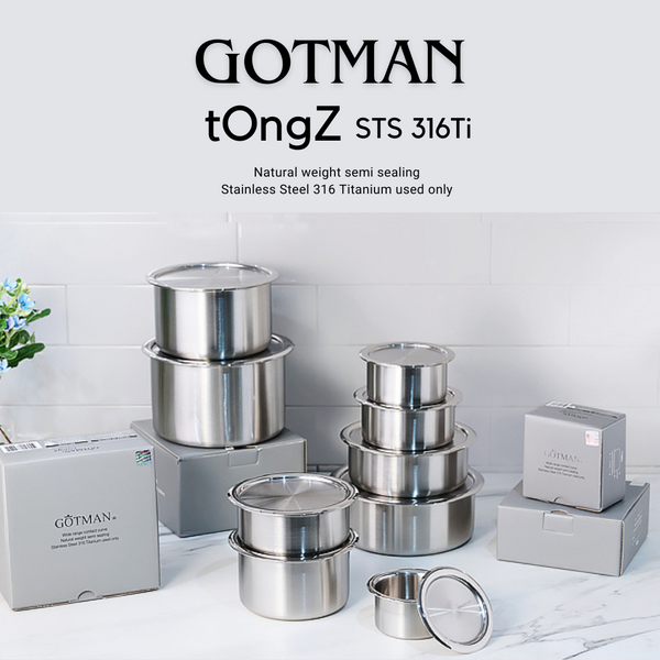 高特曼TongZ 316Ti 不锈钢小菜盒 3号~7号 GOTMAN TongZ Stainless Food Container