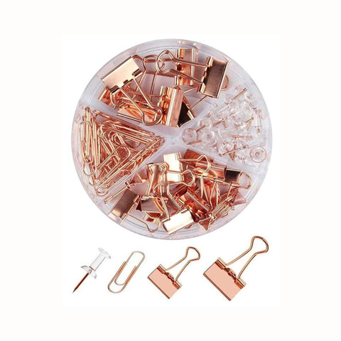 CLEARANCE✨ 로즈골드 사무용품 키트  Rose Gold Plastic Deli Stationery Kit