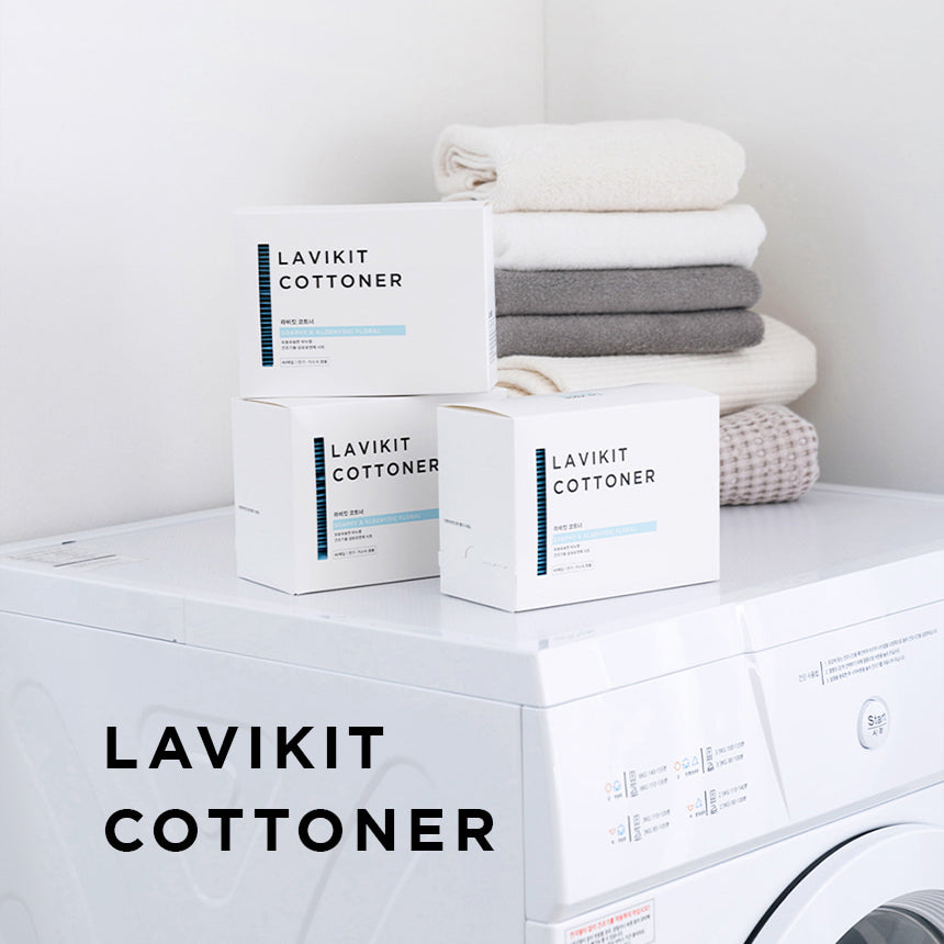 30%SALE💙 라비킷 건조기용 섬유유연제 시트 3종 LAVIKIT Dryer Cottoner 3 scents