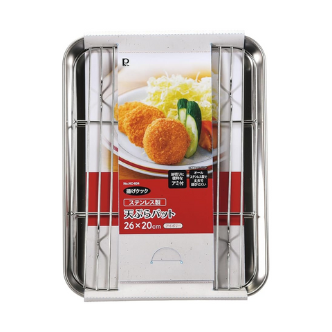 스테인리스 바트+망 PEARL METAL Stainless Steel Tempura Bat