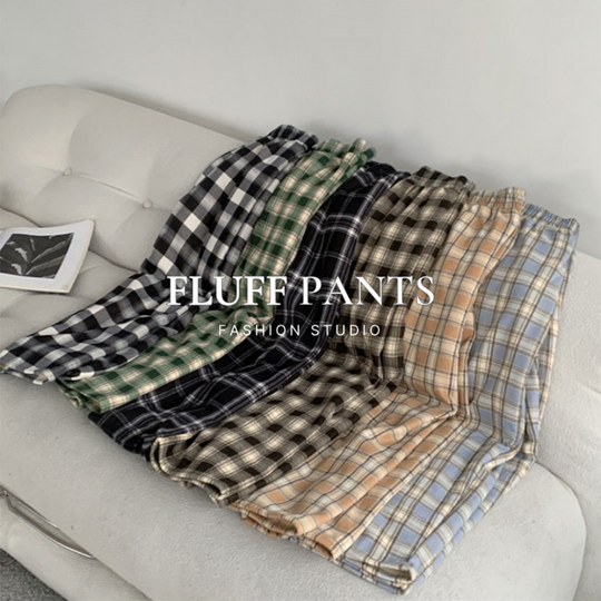 겨울 양털체크 바지 홈웨어 Winter Fleece Checkered Pajama Pants (5 Colors)