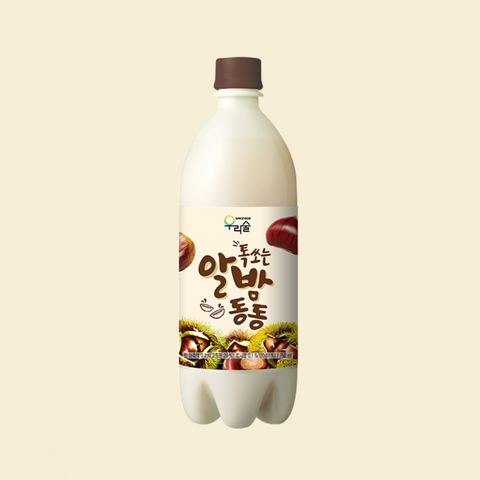 우리술 톡쏘는 막걸리 (쌀/알밤/복숭아) 750ml Woorisool Makgeolli (Rice/Chestnut/Peach)