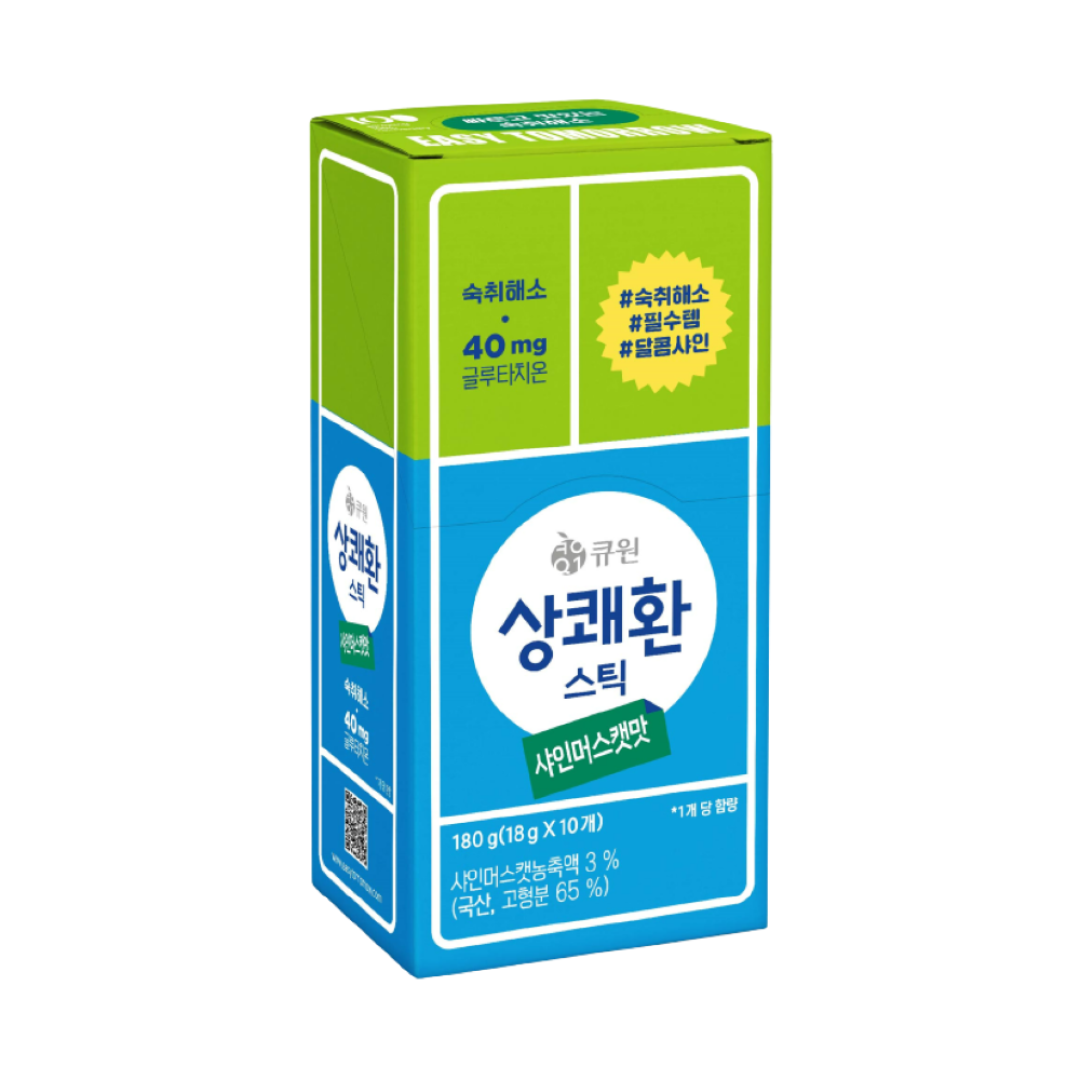 큐원 상쾌환 스틱 5가지 맛(청사과/사과/샤인머스캣/복숭아/망고)