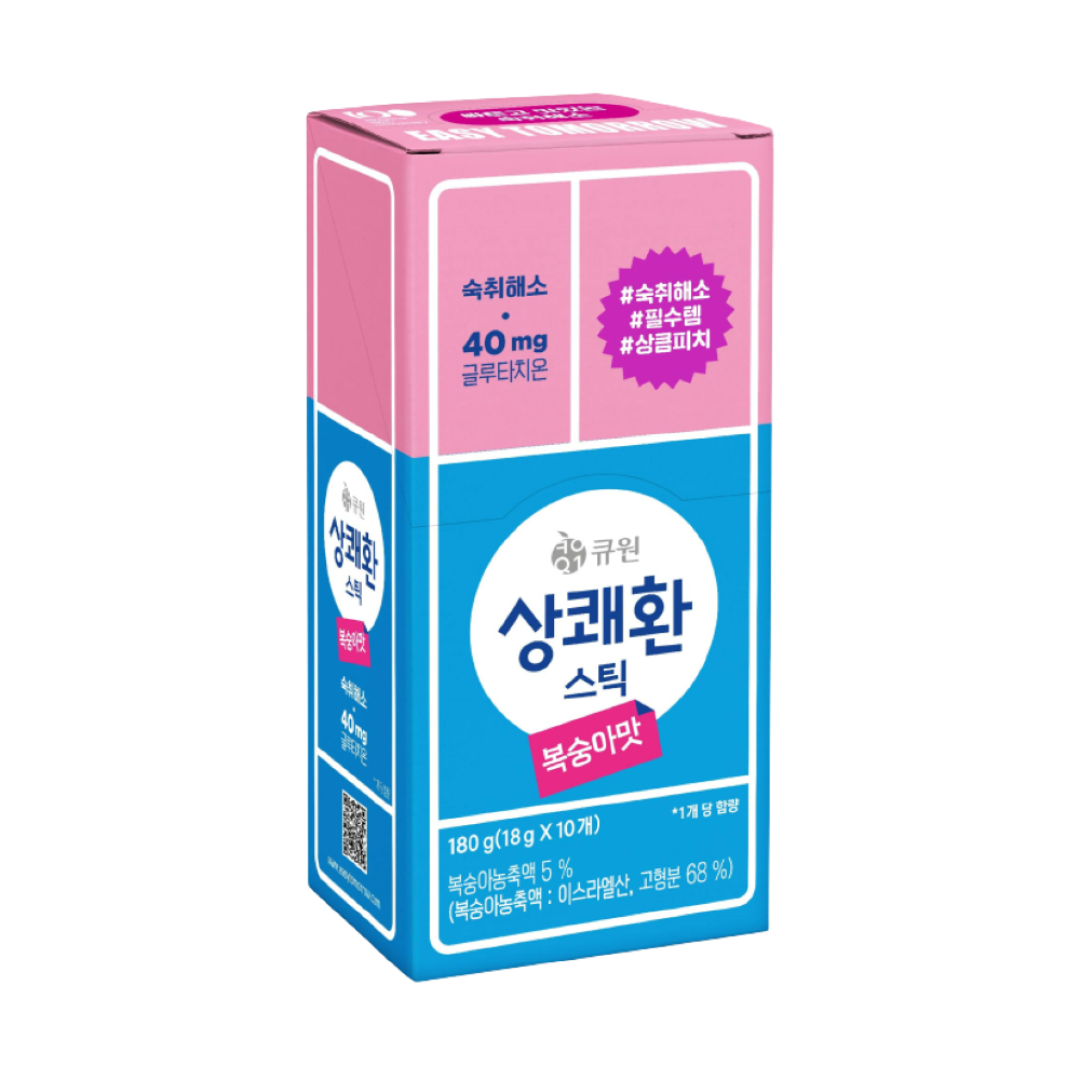 큐원 상쾌환 스틱 5가지 맛(청사과/사과/샤인머스캣/복숭아/망고)