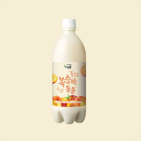 우리술 톡쏘는 막걸리 (쌀/알밤/복숭아) 750ml Woorisool Makgeolli (Rice/Chestnut/Peach)