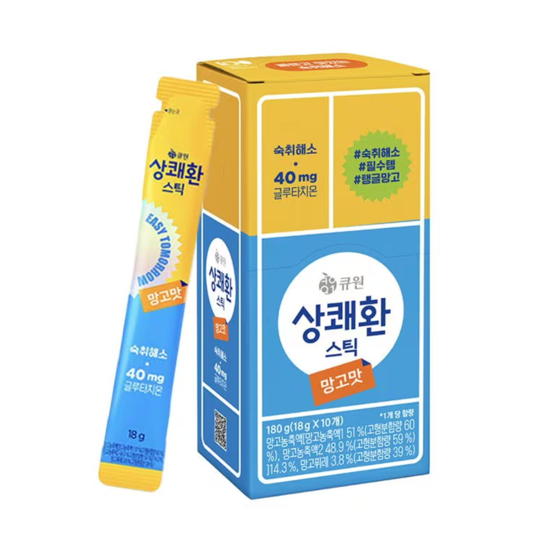 큐원 상쾌환 스틱 5가지 맛(청사과/사과/샤인머스캣/복숭아/망고)