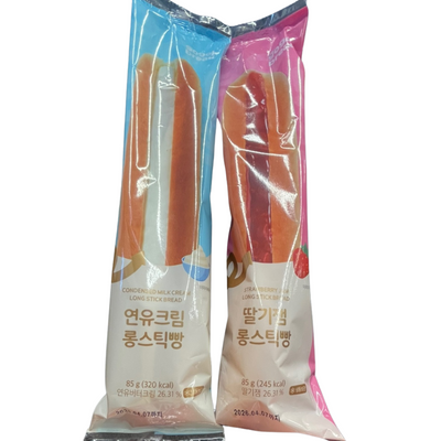 SYDNEY ONLY🚛 뚜레쥬르 연유크림/딸기잼 롱스틱빵 85g Condensed Milk Cream/Strawberry Jam Long Stick Bread
