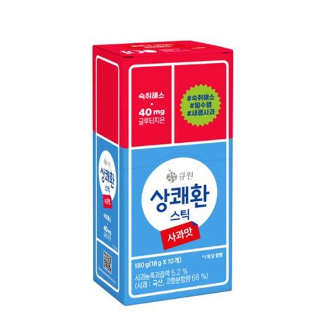 큐원 상쾌환 스틱 5가지 맛(청사과/사과/샤인머스캣/복숭아/망고)