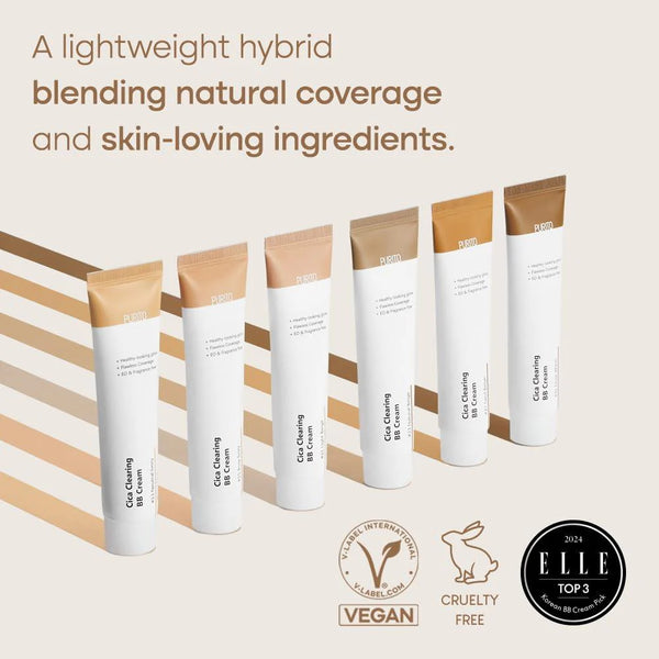 퓨리토 시카 클리어링 BB 크림 #21 라이트 베이지 30ml | [PURITO] Cica Clearing BB Cream #21 Light Beige