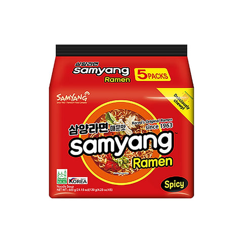 삼양라면 매운맛 Samyanng Ramyun Spicy 120gX5P