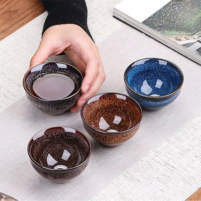 다베네 오색자기 술잔 5P Set of 5 iridescent ceramic shot glasses