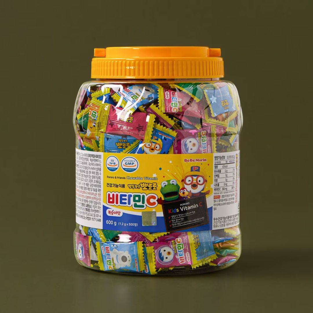 뽀로로 비타민C 복숭아맛 500정 