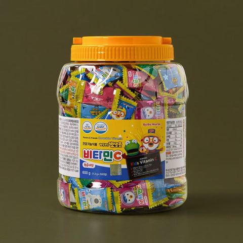 뽀로로 비타민C 복숭아맛 500정 