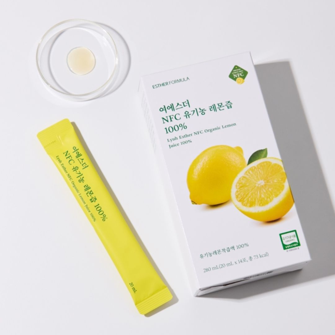 Esther Formula 100% Organic NFC Lemon Juice [Certified Organic] 20ml x 14 Sachets