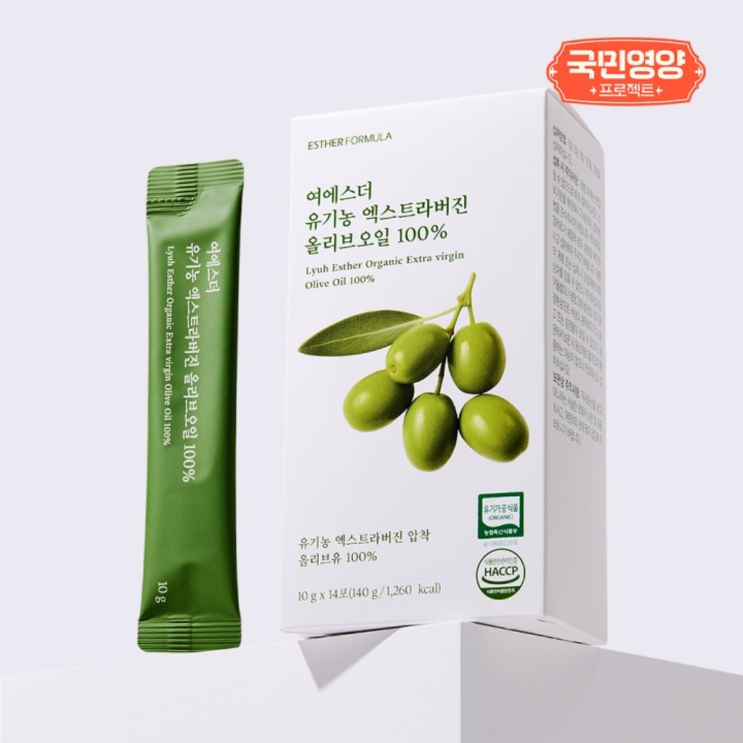 Esther Formula 100% Organic Extra Virgin Olive Oil [Cold Pressed] 10g x 14 Sachets