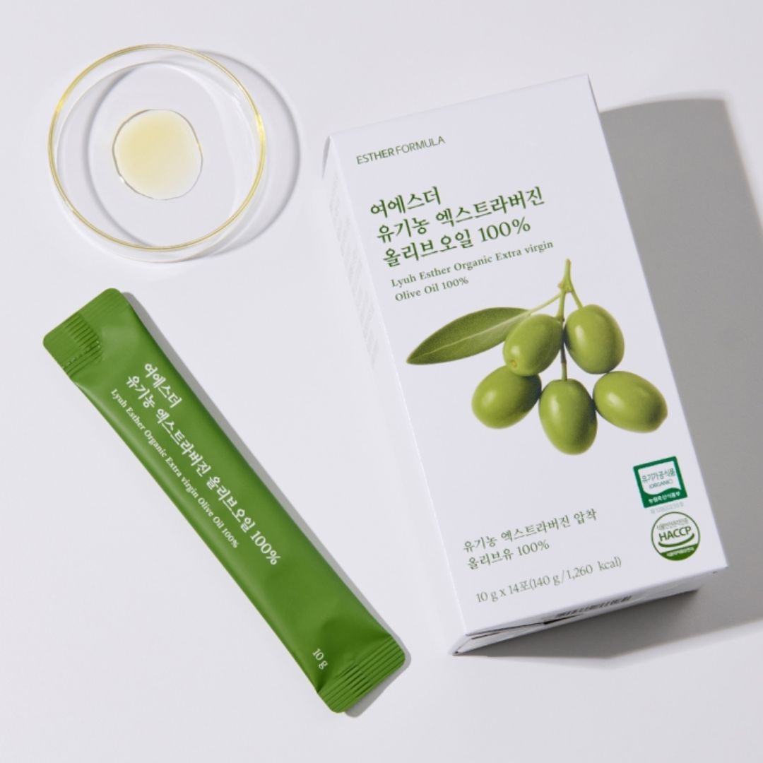 Esther Formula 100% Organic Extra Virgin Olive Oil [Cold Pressed] 10g x 14 Sachets