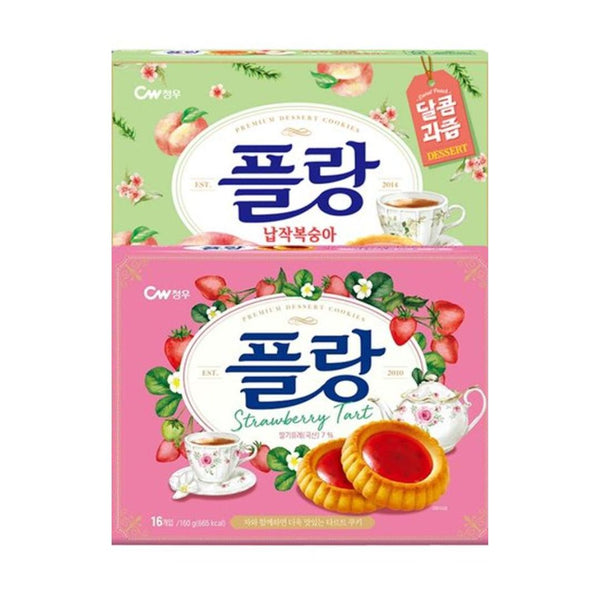 청우 플랑 납작복숭아 타르트 160g | [CHEONGU] Flang Flat Peach 160g