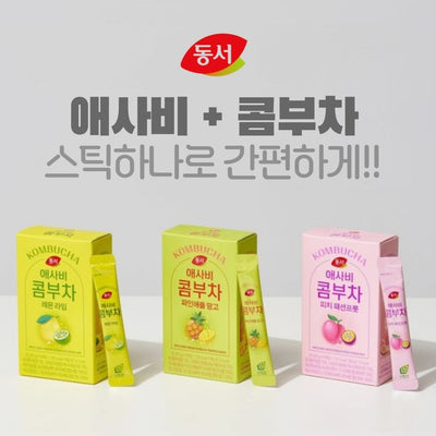 A Tasty, Healthy Refresh🍋 Dongsuh ACV Kombucha 10 Sticks (3Flavors)